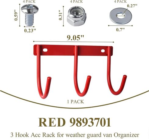 حامل RED 9893701 ذو 3 خطافات لمنظم شاحنة الحماية من الطقس in Kuwait
