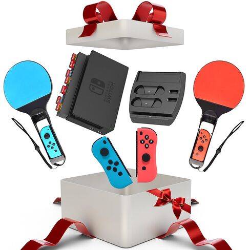 NS Compatible Nintendo Switch Games Holder, Nintendo Switch Stand - Black | Holds up to 10 Game Case & 4 controllers Game Disk Rack, Switch Holder Stand for Gamers, Nintendo Switch Accessories in Kuwait