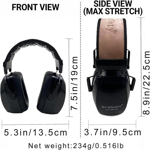 Shooting Ear Protection - SNR 33db Noise Reduction Earmuffs, Lightweight Design for Shooting Range, Black in Saudi Arabia