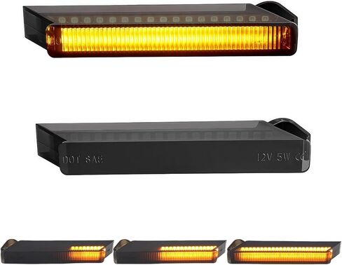 Upgrade Sequential Amber LED Side Mirror Turn Signal Lights Compatible with 2004-2014 Ford F150 Raptor Expedition Lincoln Mark LT, Smoked Lens Indicator Lamps Accessories,2PCS in Kuwait