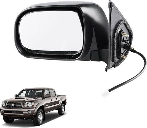 مرآة الرؤية الجانبية للسائق الأيسر قابلة للطي يدويًا متوافقة مع Toyota Tacoma 2005-2011 يستبدل 87940-04190-C0 TO1320203 in Saudi Arabia