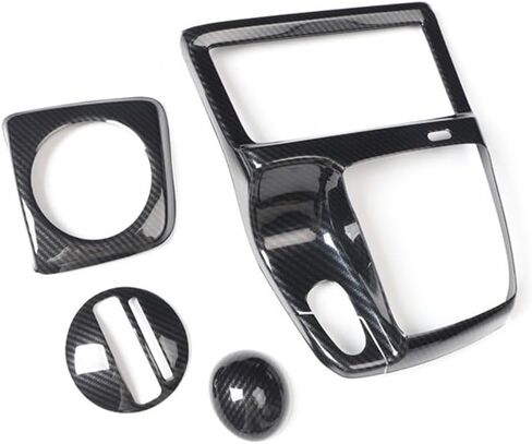 for at Version Honda Civic 2006 2007 2008 2009 2010 2011 Carbon Fiber ABS Center Console Gear Shift Cover Trim Frame with/Without Cover (Without Cover Model) in Saudi Arabia