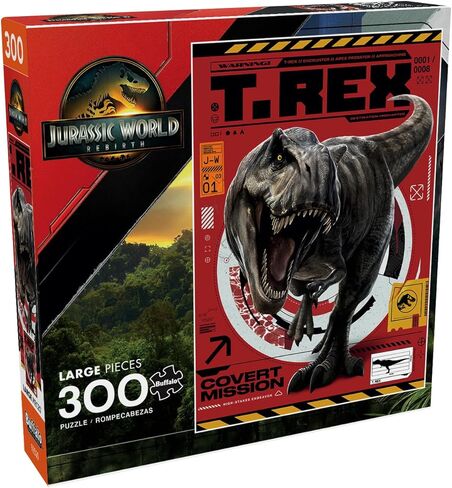 Buffalo Games –300 Piece Jurassic World T. Rex Encounter Jigsaw Puzzle Colorful Puzzle for Adults – Precision-Cut Pieces, Beautiful Artwork, and Hours of Relaxing Fun in Saudi Arabia