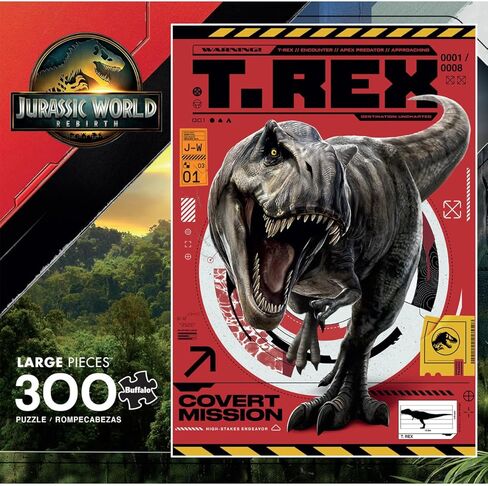 Buffalo Games –300 Piece Jurassic World T. Rex Encounter Jigsaw Puzzle Colorful Puzzle for Adults – Precision-Cut Pieces, Beautiful Artwork, and Hours of Relaxing Fun in Saudi Arabia