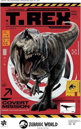 Buffalo Games –300 Piece Jurassic World T. Rex Encounter Jigsaw Puzzle Colorful Puzzle for Adults – Precision-Cut Pieces, Beautiful Artwork, and Hours of Relaxing Fun in Saudi Arabia