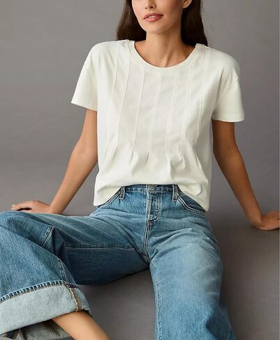 OPCAKM Womens Summer Pleated Swing Tee Casual Babydoll Peplum Tunic Shirts Tops in Kuwait