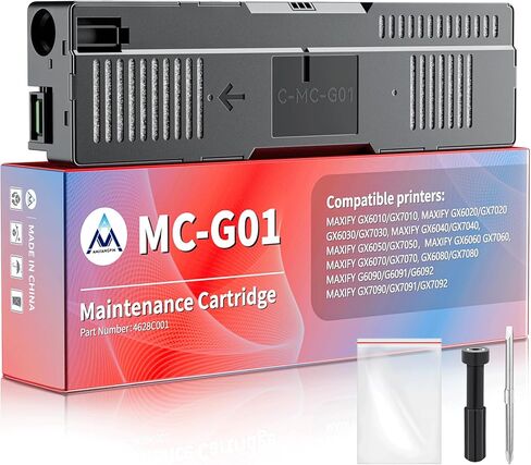 خرطوشة صيانة MC-G01 متوافقة مع طابعة Canon MAXIFY GX7021 GX6021 GX6010 GX7010 GX7020 GX6020 GX5020، خرطوشة صيانة MC-G01(SKU 4628C001) عبوة واحدة in Saudi Arabia