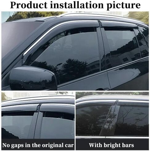4 Pcs Rain Guards for Infiniti QX80 MK2-Z62 2011-2022 2023 2024, Rain Guards for Car Windows Side Window Deflectors Wind Vent Visors Accessories,A in Saudi Arabia