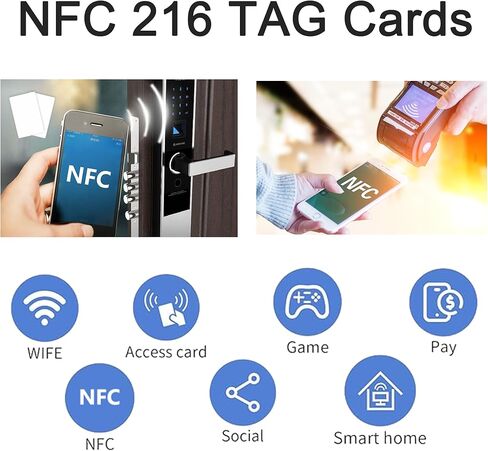 50 قطعة من بطاقات NFC علامات NFC NFC 216 بطاقة بيضاء فارغة بطاقة عمل NFC قابلة لإعادة الكتابة علامة NFC NFC WiFi، بطاقة NFC بيضاء متوافقة مع Amiibo وTagMo لجميع الهواتف التي تدعم NFC -IIIXXVI in Saudi Arabia