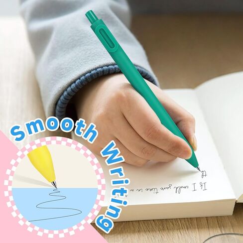 أقلام جل سوداء، 6 قطع أقلام رفيعة قابلة للسحب مقاس 0.5 مم للكتابة السلسة، مجموعة هدايا لليوميات وتدوين الملاحظات واللوازم المكتبية والمناسبات الخاصة (6 قطع - شكرًا) in Saudi Arabia
