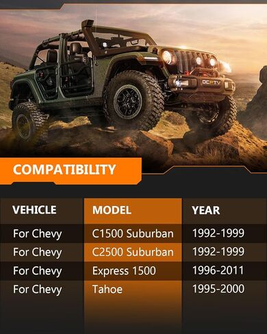 Shocks for Chevy OCPTY Front Shock Absorber Fits 1991 1992 1993 1994 1995 1996 1997 1998 1999 for Chevy C1500,1992 1993 1994 1995 96 97 for GMC C1500 Suburban Auto Shocks Struts Sets 344265 -Set of 2 in Saudi Arabia