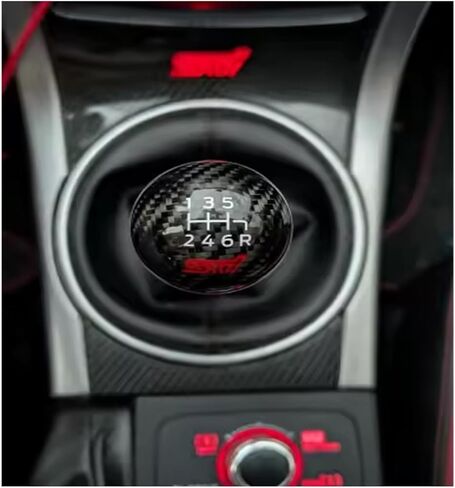 Carbon Fibre Modified Gear Shift Knob 6 Speed Compatible For Toyota GT86 Compatible For Subaru STI BRZ WRX Manual Gearstick Lever Shifter Handball(STI R down) in Saudi Arabia