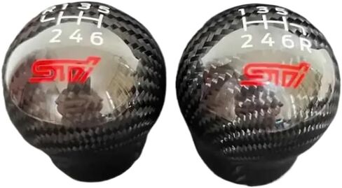 Carbon Fibre Modified Gear Shift Knob 6 Speed Compatible For Toyota GT86 Compatible For Subaru STI BRZ WRX Manual Gearstick Lever Shifter Handball(STI R down) in Saudi Arabia