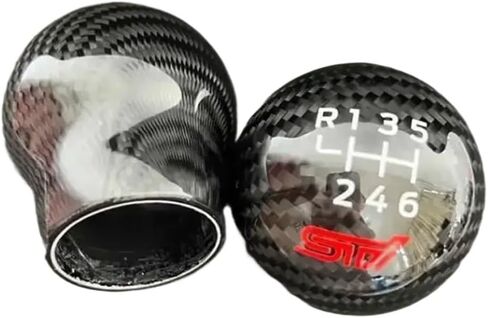Carbon Fibre Modified Gear Shift Knob 6 Speed Compatible For Toyota GT86 Compatible For Subaru STI BRZ WRX Manual Gearstick Lever Shifter Handball(STI R down) in Saudi Arabia