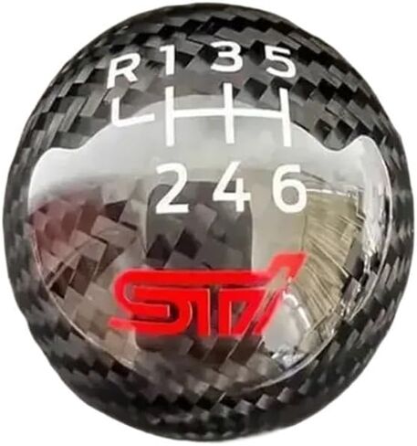 Carbon Fibre Modified Gear Shift Knob 6 Speed Compatible For Toyota GT86 Compatible For Subaru STI BRZ WRX Manual Gearstick Lever Shifter Handball(STI R down) in Saudi Arabia