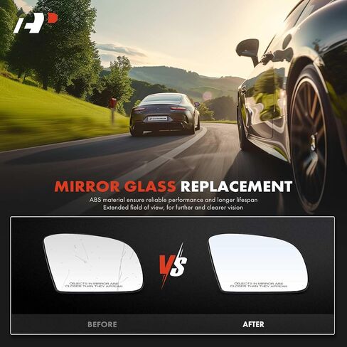 A-Premium Right Passenger Side Heated Mirror Glass - Compatible with Mercedes-Benz ML320, ML350, ML450, ML500, ML550, ML63 AMG, GL320, GL450, GL550, R320, R350, R500, R550, R63 AMG, w/o Auto Dimming in Saudi Arabia