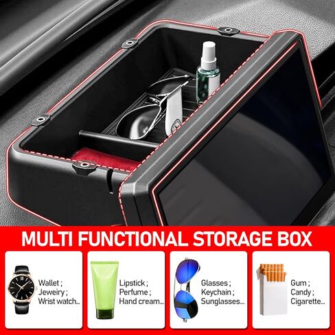 Dashboard Behind Screen Storage Box 14 Inch Compatible with Toyota Tacoma 2024 2025 Accessories,14" Screen Dashboard Insert Storage Organizer Container Screen Back Tray Storage Insert Accessories in Saudi Arabia