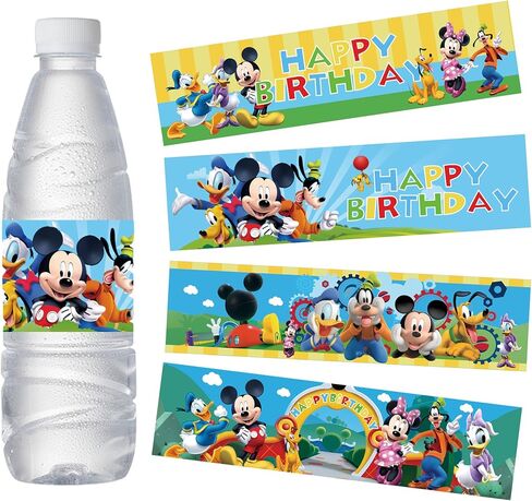 48Pcs Water Bottle Labels, Birthday Party Supplies for Boys 1st 2nd 3rd Year Birthday Baby Shower Decoration in Kuwait