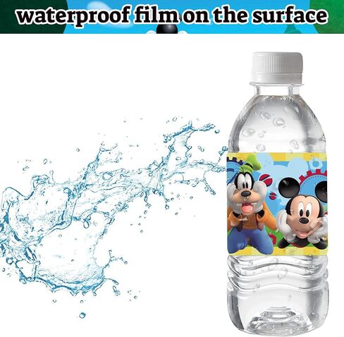 48Pcs Water Bottle Labels, Birthday Party Supplies for Boys 1st 2nd 3rd Year Birthday Baby Shower Decoration in Kuwait
