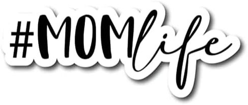 Magnet Me Up #Momlife Magnet Decal - 3x8 Inch Heavy-Duty Magnetic Car Sign for SUV, Truck, Fridge, or Office - Durable UV Printed Vinyl - Express Love, Idea - Made in The USA in Saudi Arabia