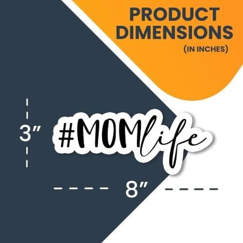 Magnet Me Up #Momlife Magnet Decal - 3x8 Inch Heavy-Duty Magnetic Car Sign for SUV, Truck, Fridge, or Office - Durable UV Printed Vinyl - Express Love, Idea - Made in The USA in Saudi Arabia