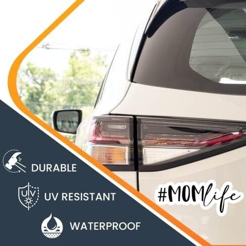Magnet Me Up #Momlife Magnet Decal - 3x8 Inch Heavy-Duty Magnetic Car Sign for SUV, Truck, Fridge, or Office - Durable UV Printed Vinyl - Express Love, Idea - Made in The USA in Saudi Arabia