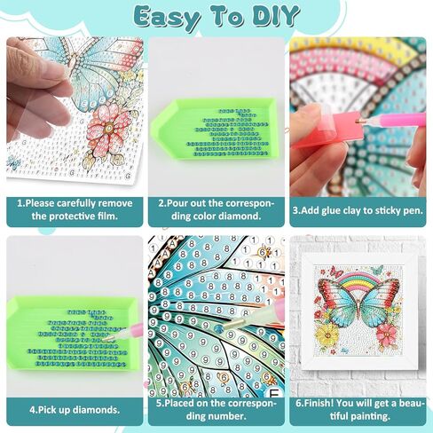 Genius maker Horse Diamond Art Kits for Kids with Frame, 5D Diamond Painting Kits for Kids Ages 4-8-12, Diamonds Gem Art Gift for Girls Boys with Beautiful Package, Crafts for Home Wall Decor 7x7inch in Saudi Arabia