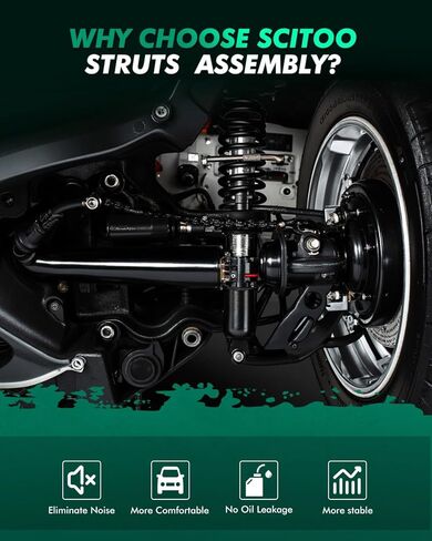 SCITOO - 2Pcs Front Complete Struts Spring Assembly + 2Pcs Rear Shock Absorbers Fits 2011-2014 for Ford Mustang Full Set Front Rear Complete Struts with 172540 5783 - Set of 4 in Saudi Arabia