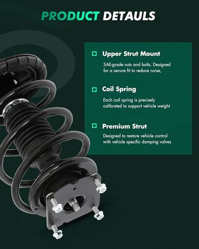 SCITOO - 2Pcs Front Complete Struts Spring Assembly + 2Pcs Rear Shock Absorbers Fits 2011-2014 for Ford Mustang Full Set Front Rear Complete Struts with 172540 5783 - Set of 4 in Saudi Arabia