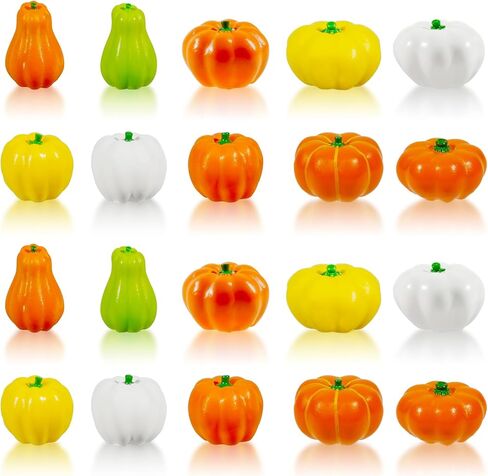 Bbiamsleep 50 Pcs Mini Pumpkins Fall Decorations Thanksgiving Small Resin Miniature Pumpkins Fall Vase Bowl Filler for DIY Crafts Home Autumn Harvest Halloween Thanksgiving Decoration in Saudi Arabia