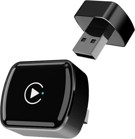 محول CarPlay اللاسلكي ومحول Android Auto اللاسلكي، محول Apple Carplay اللاسلكي 2 في 1، ترقية التوصيل والتشغيل دونجل يحول السلكي إلى لاسلكي للسيارات مع وظيفة CarPlay في المصنع 2016+ in Kuwait