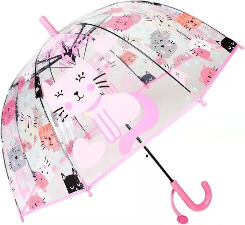 Clear Bubble Umbrellas for Rain,Transparent Dome Safety Windproof Umbrella with Easy-Grip Hook Handle for Christmas in Saudi Arabia