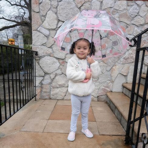 Clear Bubble Umbrellas for Rain,Transparent Dome Safety Windproof Umbrella with Easy-Grip Hook Handle for Christmas in Saudi Arabia