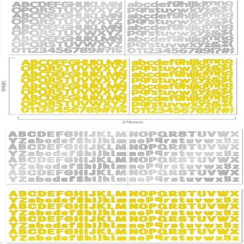1876 Pcs Gold and Silver Letter Stickers Number Stickers 8 Sheets Self Adhesive Letters Decals for Water Bottle Cup, Notebook, Bedroom Decor 0.5 Inch in Saudi Arabia