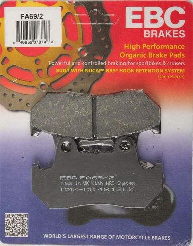 EBC Organic Brake Pads FA69/2 in Saudi Arabia