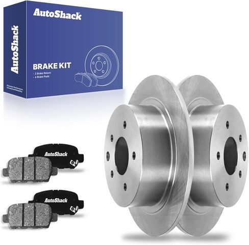 AutoShack 11.47 بوصة (291.4 ملم) دوارات الفرامل الخلفية الصلبة + استبدال وسادات الفرامل السيراميكية لـ 2007-2009 Nissan Altima 2007-2012 Nissan Sentra 6-PC طقم فرامل in Saudi Arabia