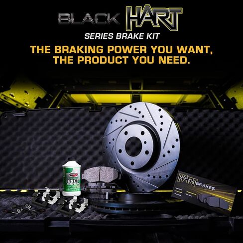 Hart Brakes Rear Brakes and Rotors| Hardware Included| Rear Semi Met Brake Pads and Rotors Kit| Fits 1991-1999 Mercedes-Benz 300SD, 300SE, S320, S350 in Saudi Arabia