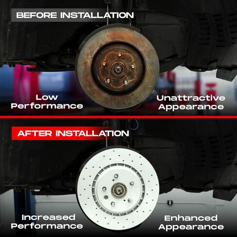 R1 Concepts Front Brakes and Rotors| Drilled Brake Rotors| Front Optimum OEp Brake Pads and Rotors Kit| Brake Kit| Automotive Replacement Brake Kits in Saudi Arabia