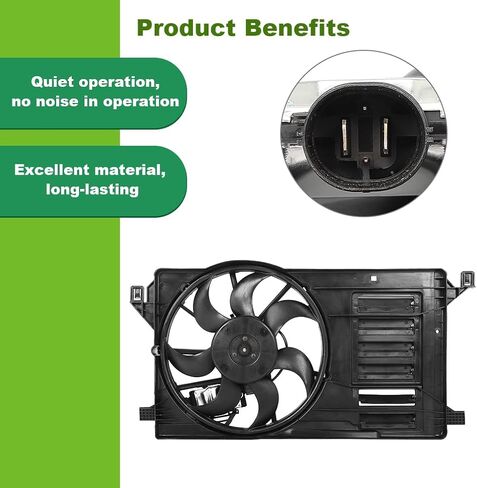 SCITOO 621-454 622400 Cooling Fan Assembly Compatible for 2010-2013 for Mazda for 3 2.0L 2.5L 2010 2012-2013 for Mazda for 3 Sport 2.0L 2.5L in Saudi Arabia