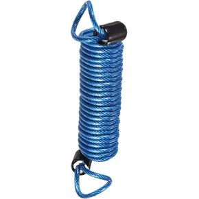 Disc Lock Security Steel Cable - Plastic Coated Spring Reminder Wire Anti-Theft Rope, Apply to Outdoors Protection (2.5mmx2.5m, Black) in Kuwait