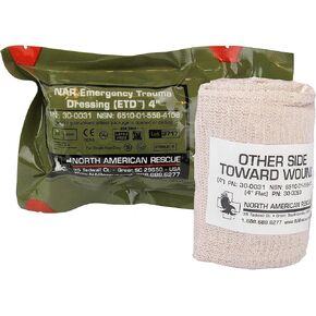 North American Rescue PT# 30-0031 ETD Emergency Trauma Dressing 4"" x 70"" Each in Kuwait