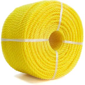 YALAVA 3/8IN 100FT Black Polyethylene Rope, Heavy Duty Ropes for All Purpose, Durable Reliable Weather & UV Resistant Rope for Outdoor Indoor Use in Kuwait