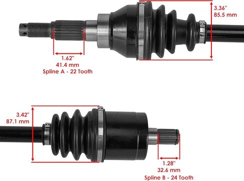 Caltric Rear CV Axle Compatible with Kubota RTV-X1100CR 2014-2023 / RTV-X1120DR 2014-2023 / RTV-X1120DW 2014-2023 x2 in Saudi Arabia