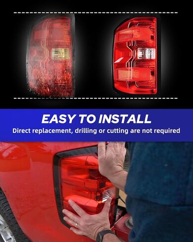 AUTOONE - For 2014-2019 Chevy Silverado Tail Light Assembly Factory OEM Taillights Compatible with Chevy Silverado 1500/ 2500HD/ 3500HD, 2015-2019 GMC Sierra 3500HD, Driver Side(LH) in Kuwait