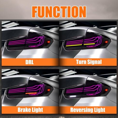 مصابيح خلفية LED لـ 2013-2018 BMW F30 F35 F80 M3 3-Series 320i 328i 330i 335i مجموعة المصابيح الخلفية مع عدسة مدخنة/مصباح خلفي جانب السائق والراكب (التحكم في اللون) in Kuwait