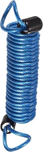 Disc Lock Security Steel Cable - Plastic Coated Spring Reminder Wire Anti-Theft Rope, Apply to Outdoors Protection (2.5mmx2.5m, Black) in Kuwait