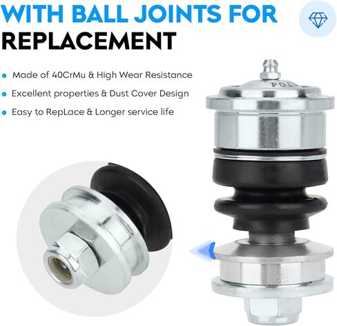أذرع التحكم العلوية الأمامية مع مفاصل كروية رفع 2-4 بوصة لسيارة Toyota Tundra 2000-2006، Toyota Sequoia 2001-2007، طقم تعليق قابل للتعديل 2 قطعة in Saudi Arabia