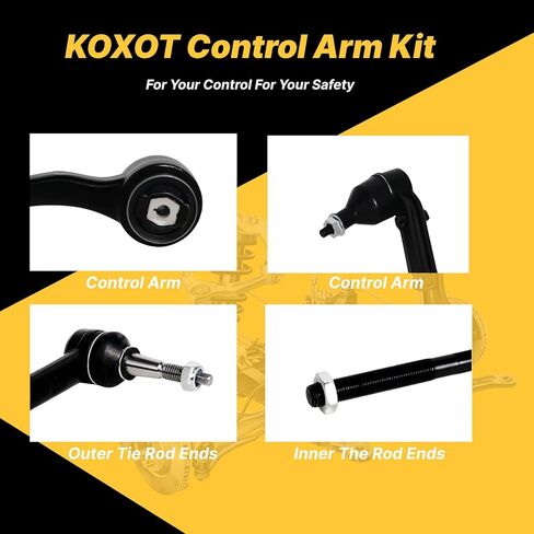 8Pcs Front Lower Forward & Rearward Control Arm Tie Rod End Fit for Chevrolet 2010 2011 2012 2013 2014 2015 Camaro K621478 K621479 K621480 K621481 ES800939 EV800885 in Saudi Arabia