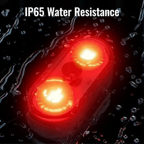 أضواء LED لاسلكية للسيارة قطعتين - زر وجهاز تحكم عن بعد ضوء ستروب داخلي، USB-C 120H 8 ألوان IP65 مقاوم للماء وقابل لإعادة الشحن للسيارات والشاحنات والدراجات الإلكترونية والدراجات النارية in Kuwait