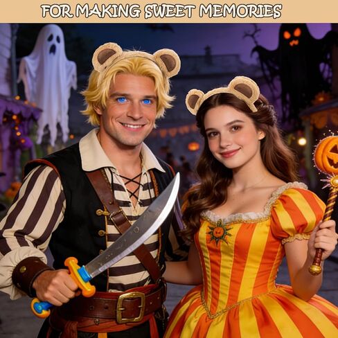 عصابة رأس على شكل أذن الدب للنساء والفتيات، عصابات رأس على شكل آذان حيوانات فروية، إكسسوارات شعر لزي الهالوين التنكري للكبار (وردي) in Kuwait